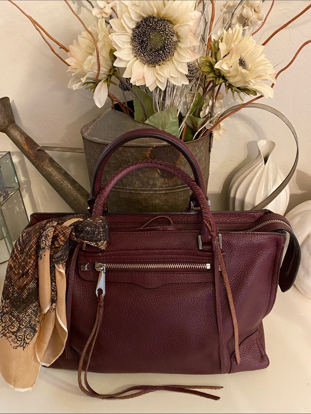 Rebecca Minkoff Ragan Leather Satchel w/ adjustable strap